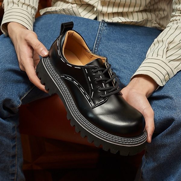 Giày derby chunky da bê cao cấp - ZDC015B - Hình ảnh 25