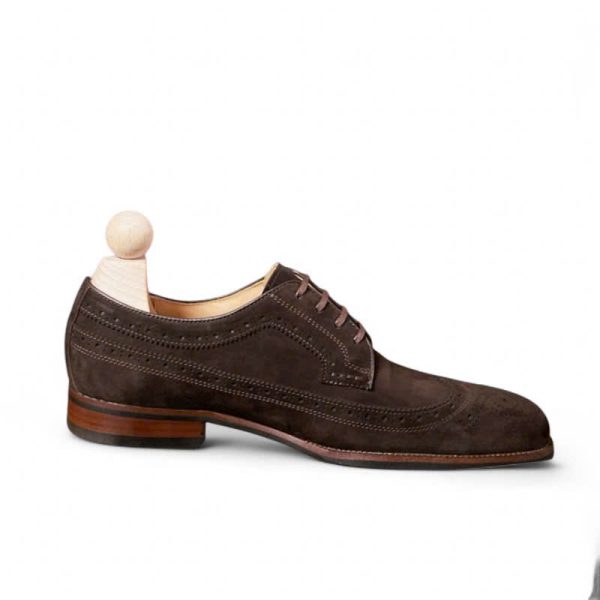 Giày derby longwing da cashmere pháp cao cấp - ZDL016B - Hình ảnh 12