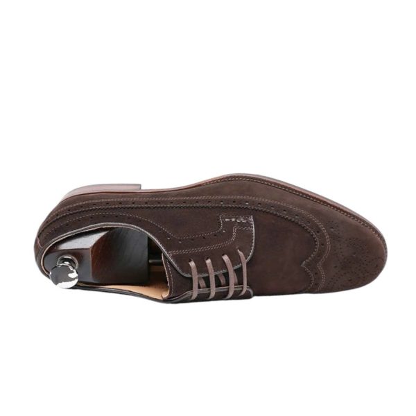 Giày derby longwing da cashmere pháp cao cấp - ZDL016B - Hình ảnh 15