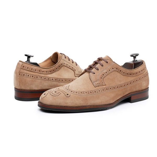 Giày derby longwing da cashmere pháp cao cấp - ZDL016B - Hình ảnh 7