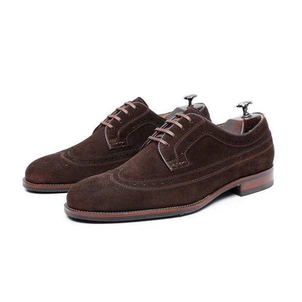 Giày derby longwing da cashmere pháp cao cấp - ZDL016B - Hình ảnh 14