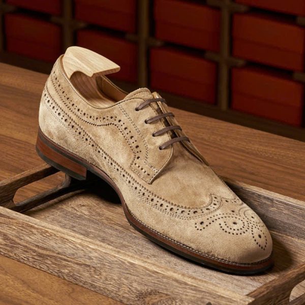Giày derby longwing da cashmere pháp cao cấp - ZDL016B - Hình ảnh 20