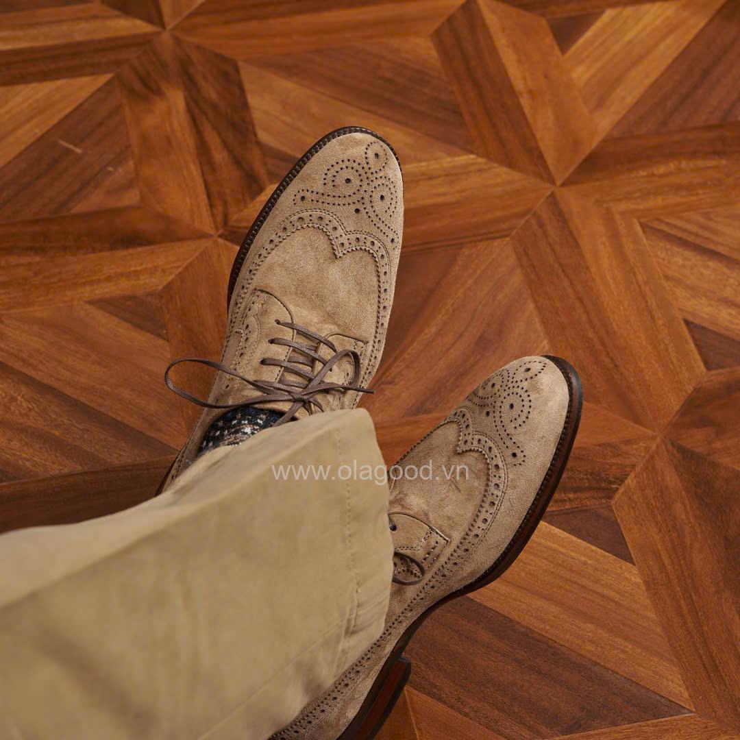 Giày derby longwing da cashmere pháp cao cấp - ZDL016B - Hình ảnh 23