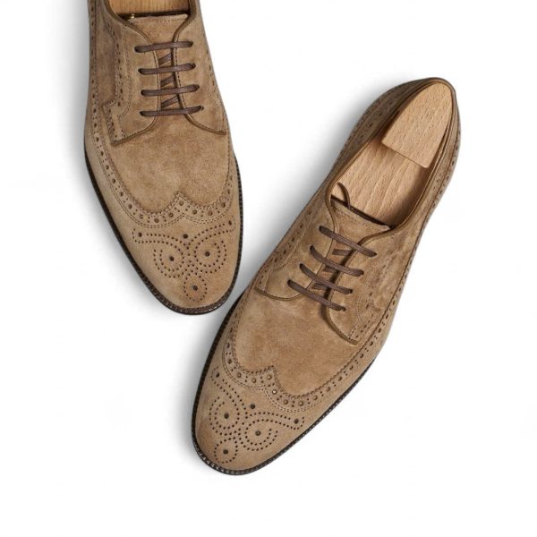 Giày derby longwing da cashmere pháp cao cấp - ZDL016B - Hình ảnh 6