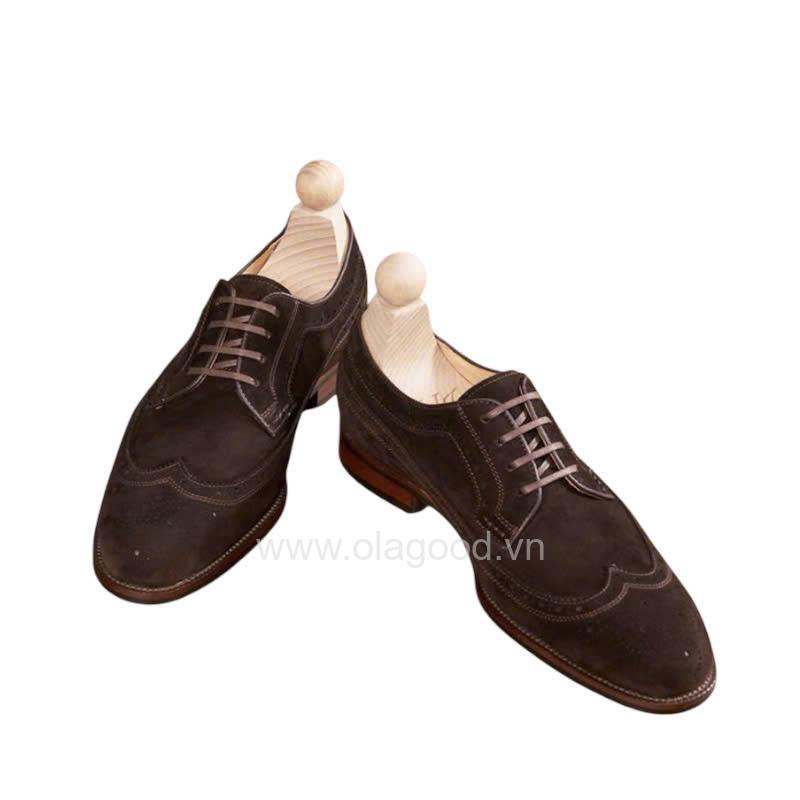 Giày derby longwing da cashmere pháp cao cấp - ZDL016B - Hình ảnh 9