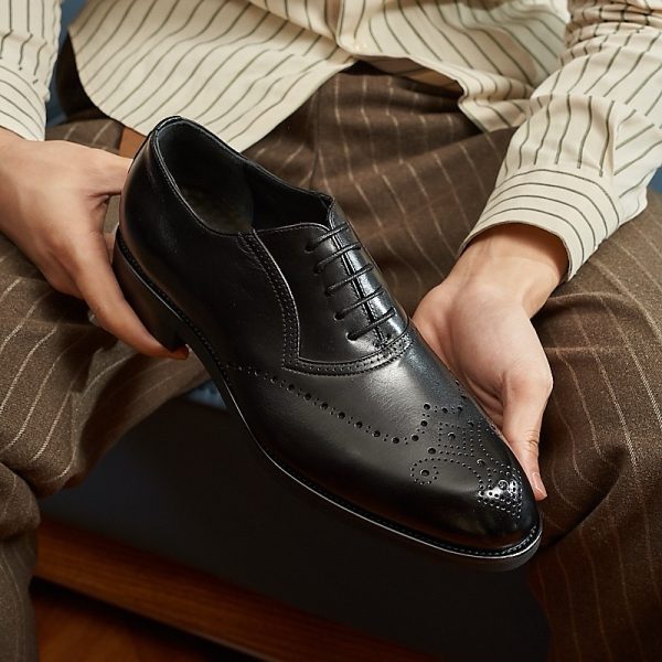 Giày oxford adelaide họa tiết medallion da bê nhập khẩu - ZOA016B - Hình ảnh 12