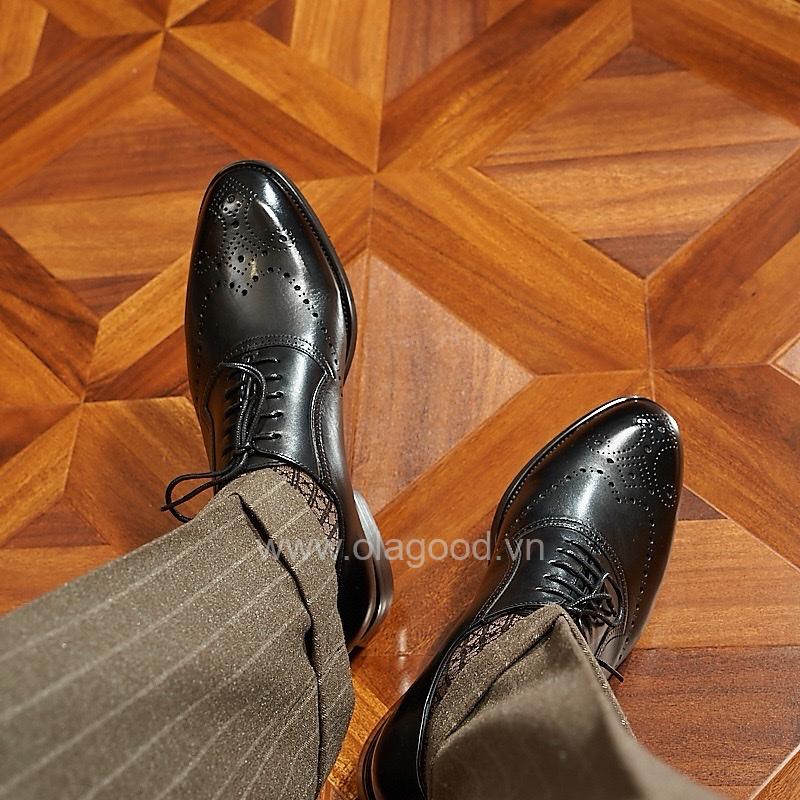 Giày oxford adelaide họa tiết medallion da bê nhập khẩu - ZOA016B - Hình ảnh 18