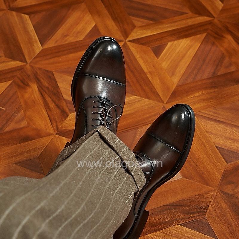Giày oxford captoe da bê cao cấp - ZOC015B - Hình ảnh 19