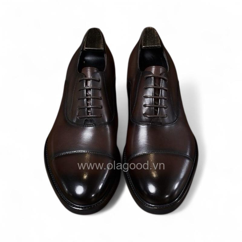 Giày oxford captoe da bê cao cấp - ZOC015B - Hình ảnh 7
