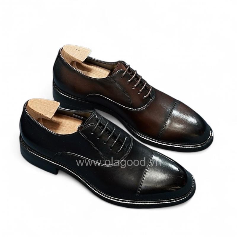 Giày oxford captoe da bê cao cấp - ZOC015B - Hình ảnh 16