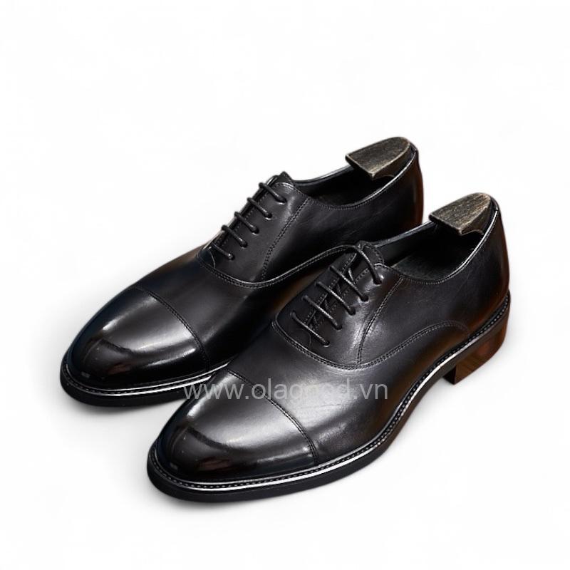 Giày oxford captoe da bê cao cấp - ZOC015B - Hình ảnh 3