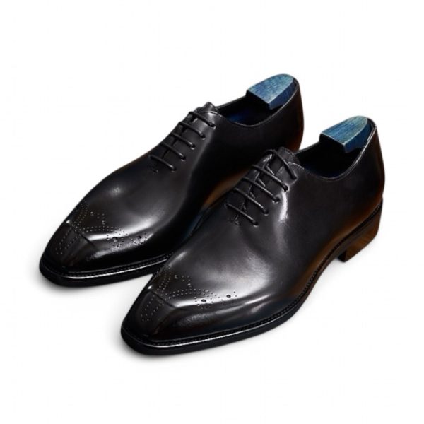 Giày oxford wholecut họa tiết medallion da  bê cao cấp - ZOW014B