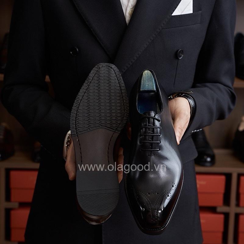 Giày oxford wholecut họa tiết medallion da bê cao cấp - ZOW014B - Hình ảnh 20