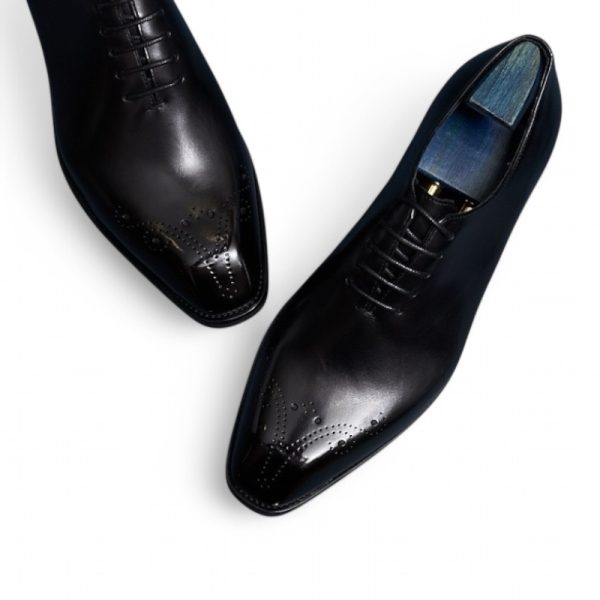 Giày oxford wholecut họa tiết medallion da  bê cao cấp - ZOW014B - Hình ảnh 7