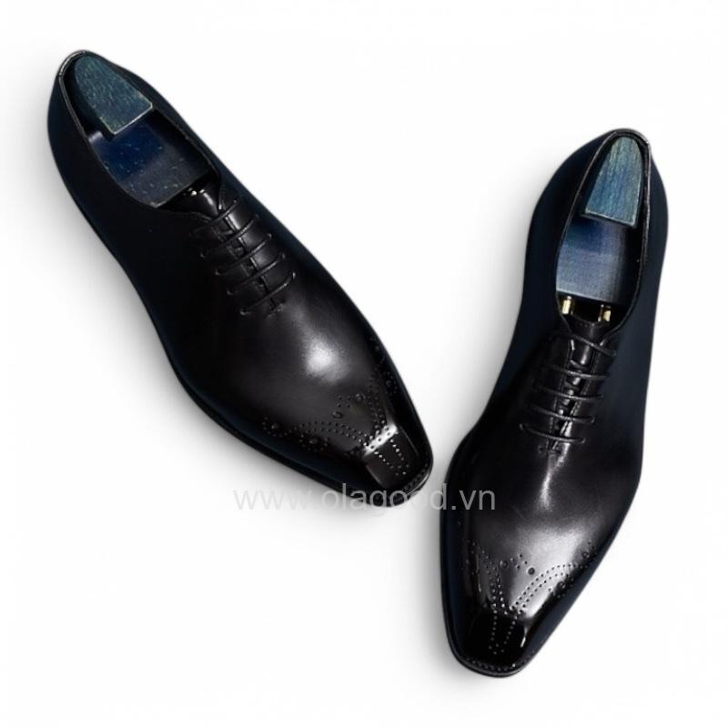 Giày oxford wholecut họa tiết medallion da bê cao cấp - ZOW014B - Hình ảnh 4