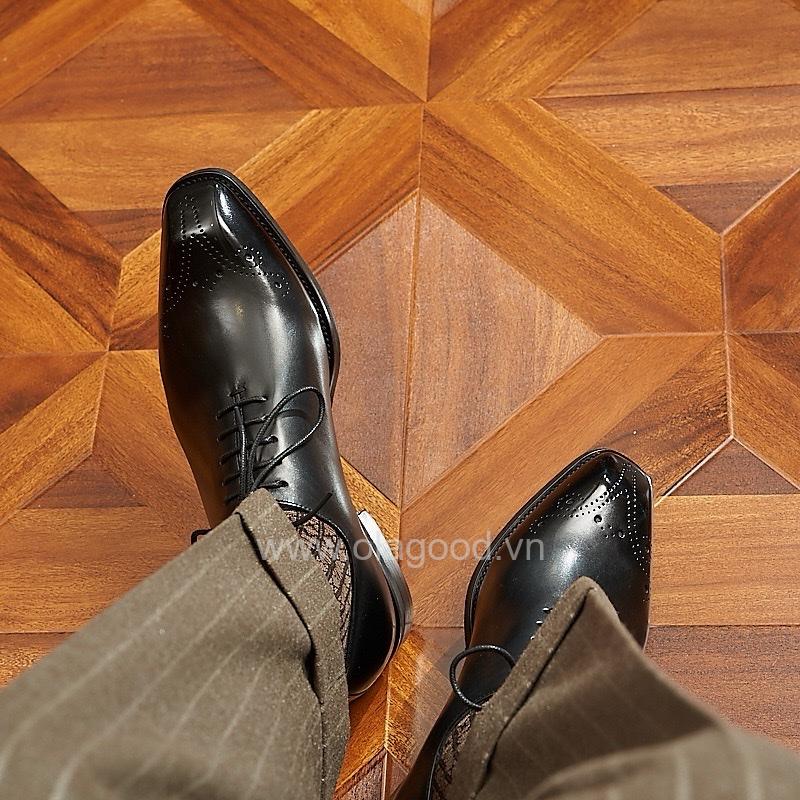 Giày oxford wholecut họa tiết medallion da bê cao cấp - ZOW014B - Hình ảnh 13