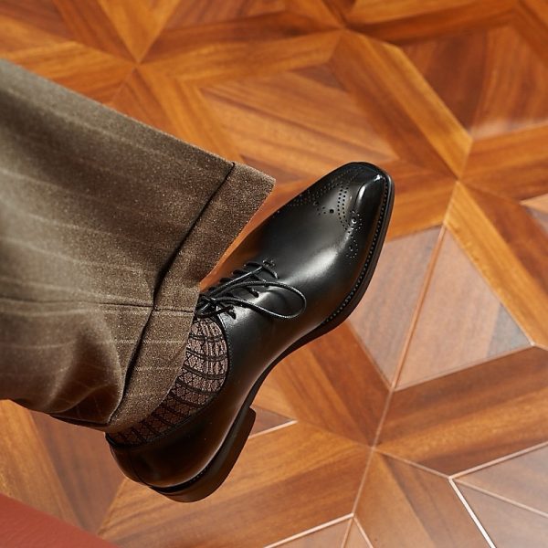 Giày oxford wholecut họa tiết medallion da  bê cao cấp - ZOW014B - Hình ảnh 14