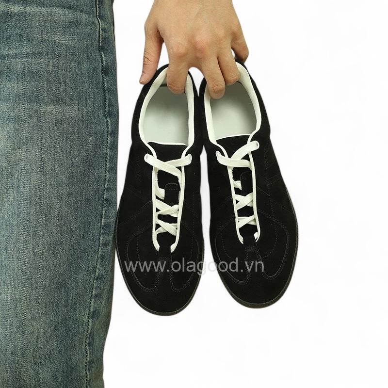 Giày thể thao nam da lộn cao cấp màu đen - ZSK0119B - Hình ảnh 14