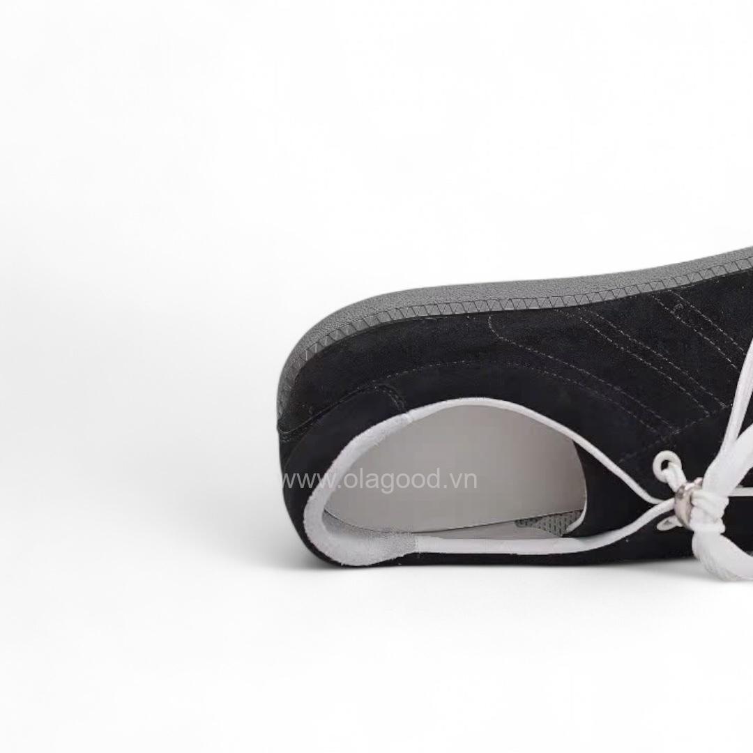 Giày thể thao nam da lộn cao cấp màu đen - ZSK0119B - Hình ảnh 11