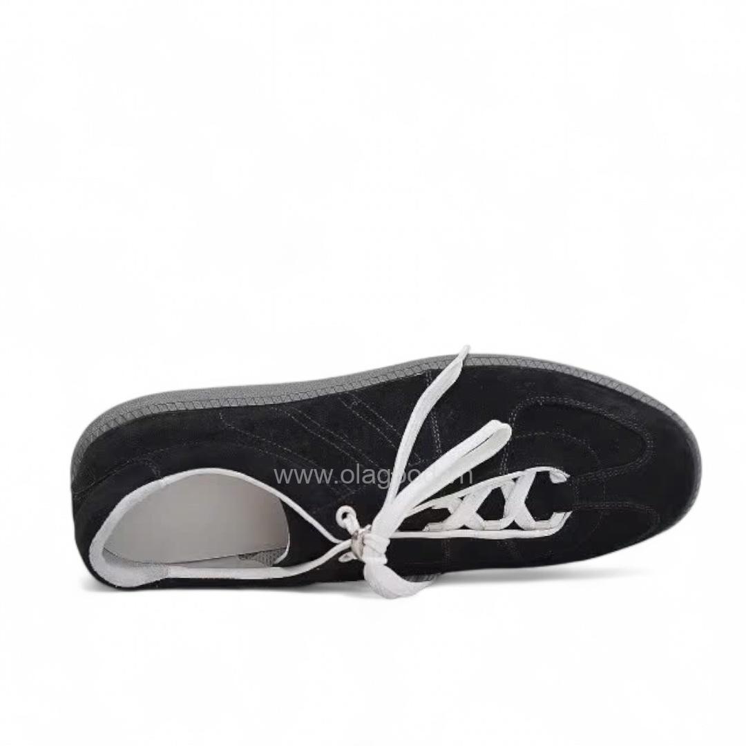 Giày thể thao nam da lộn cao cấp màu đen - ZSK0119B - Hình ảnh 4