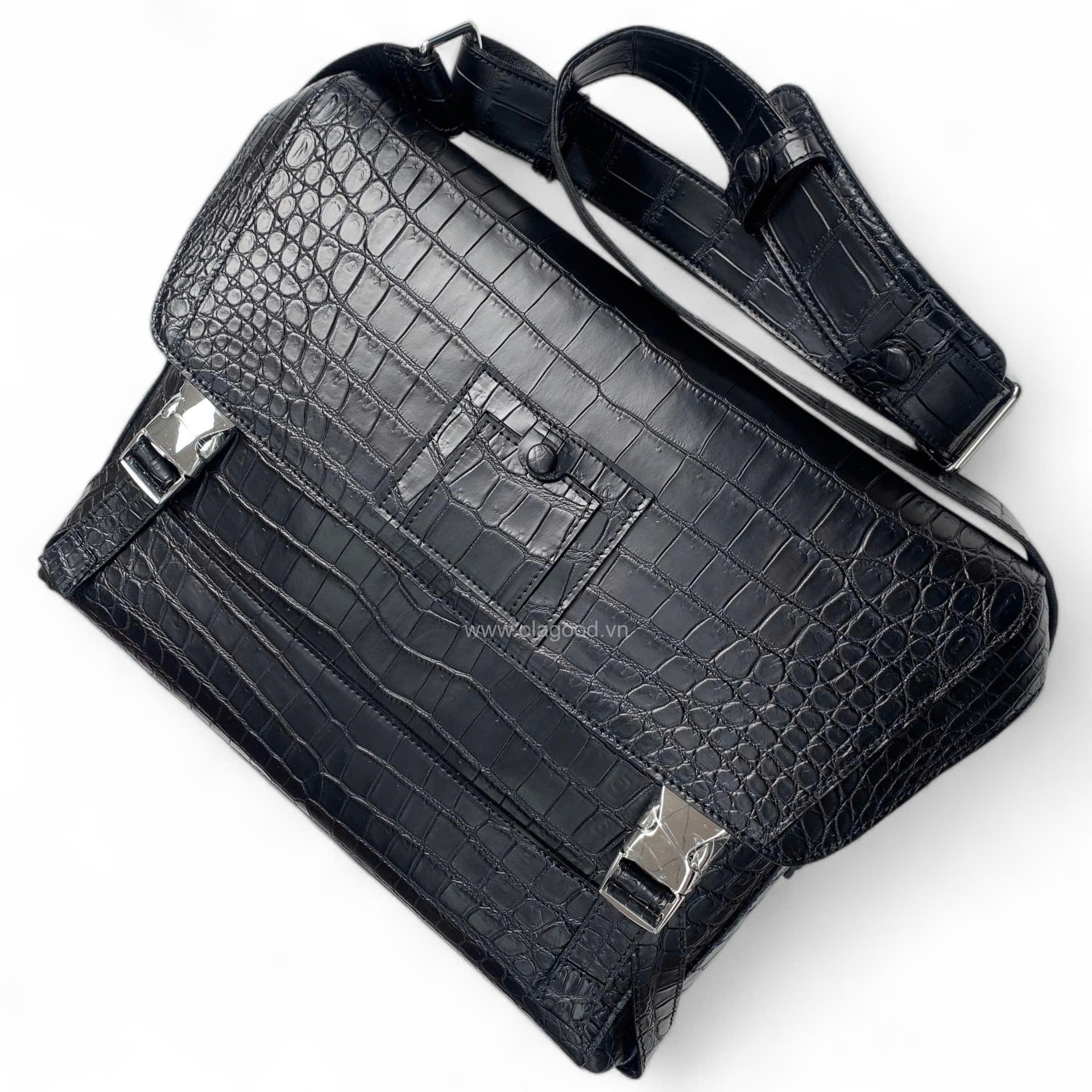 Túi đeo chéo Ipad da cá sấu nile - TCD015S - Hình ảnh 5