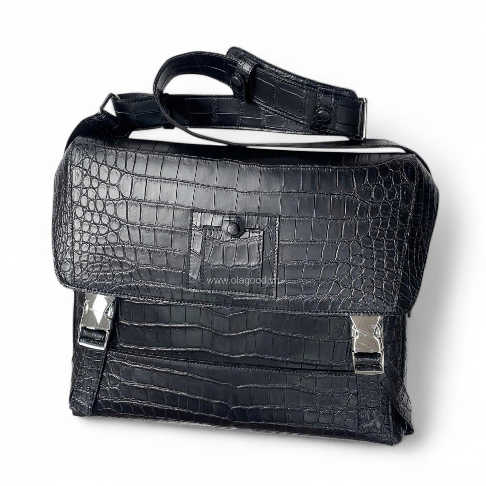 Túi đeo chéo Ipad da cá sấu nile - TCD015S - Hình ảnh 3