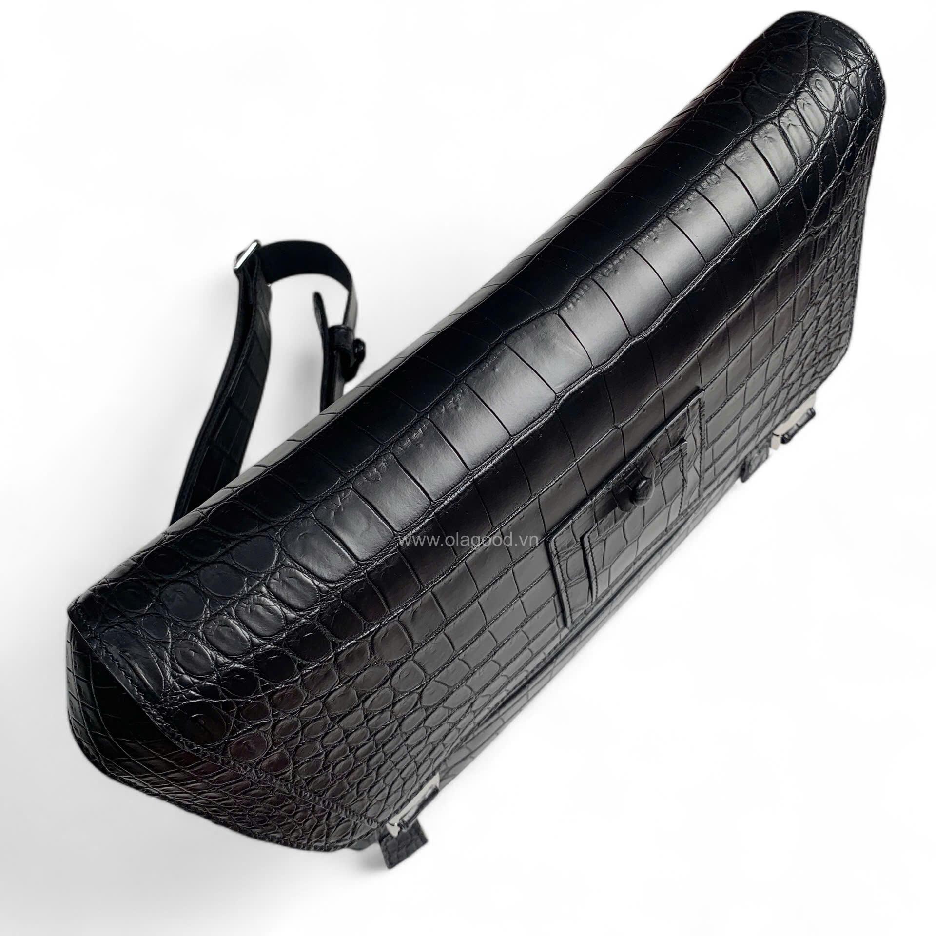 Túi đeo chéo Ipad da cá sấu nile - TCD015S - Hình ảnh 8