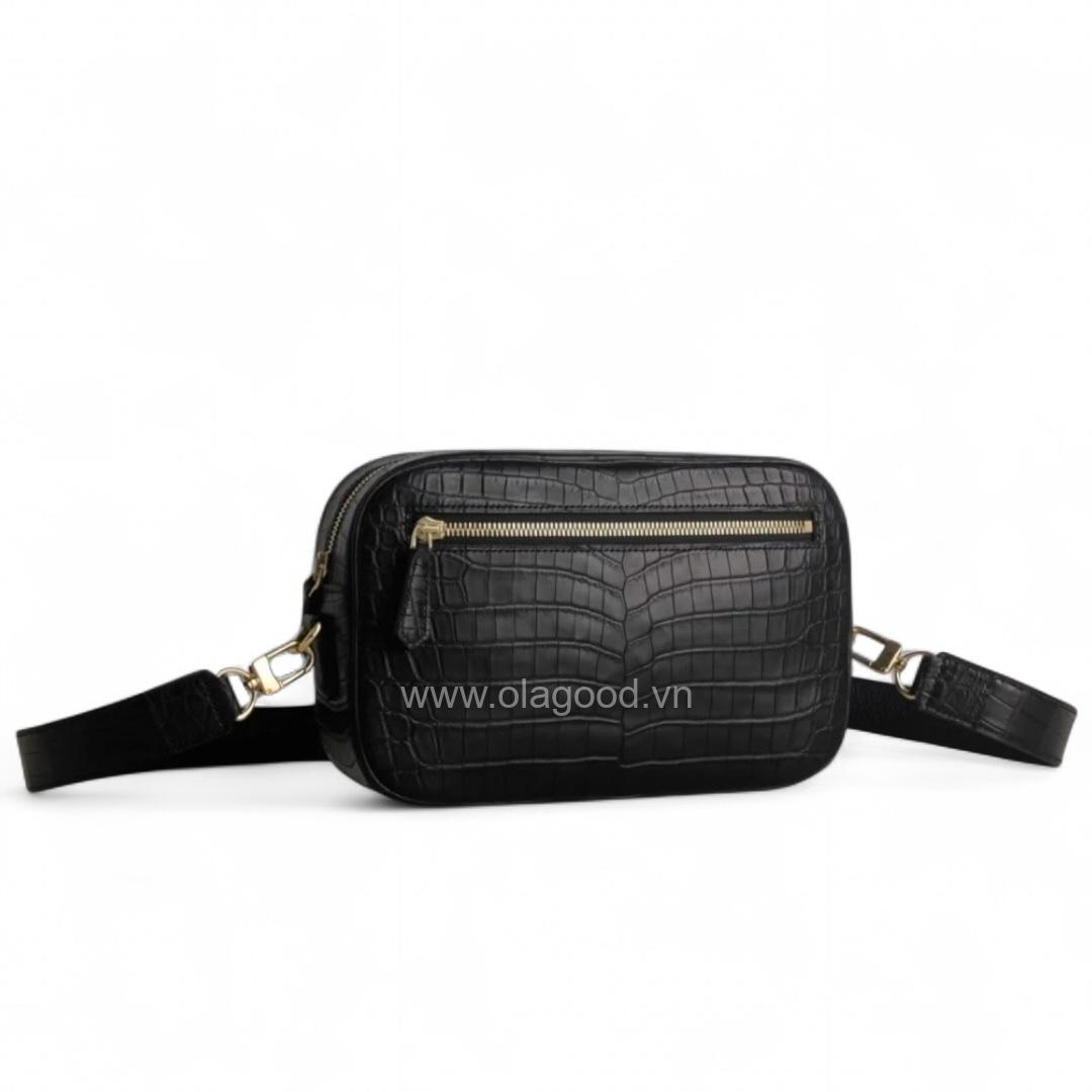 Túi đeo chéo da cá sấu nile mờ nhập khẩu - TDC016S - Hình ảnh 3