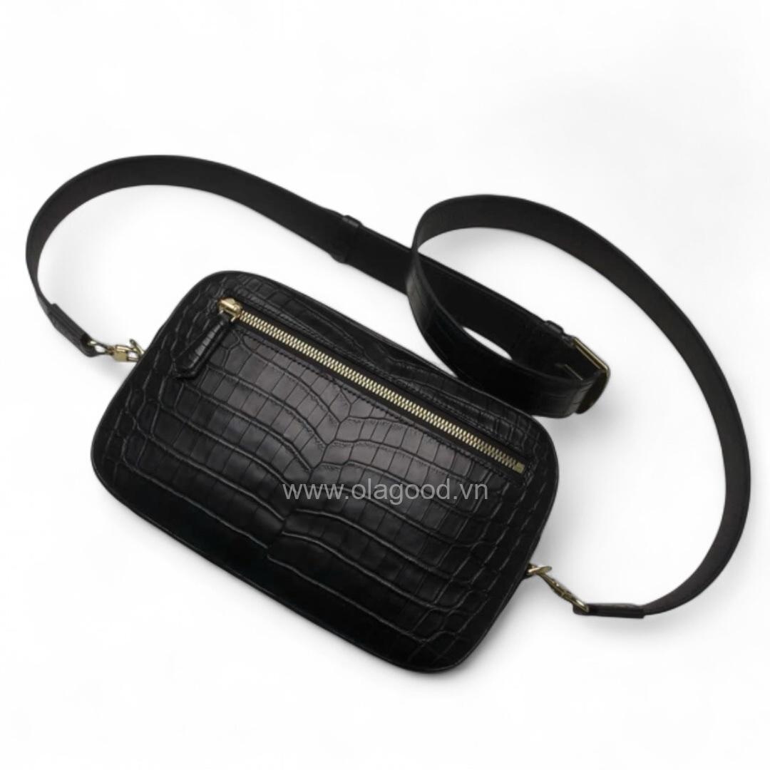 Túi đeo chéo da cá sấu nile mờ nhập khẩu - TDC016S - Hình ảnh 4