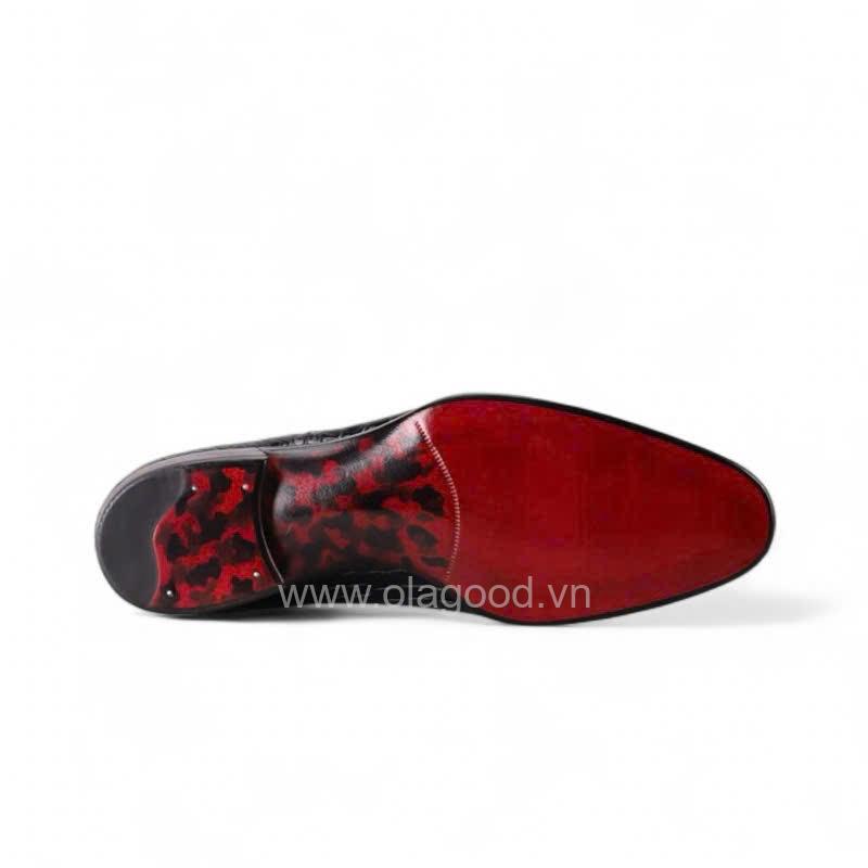 Giày Oxford Plain Toe Medallion da cá sấu nile cao cấp - Cấu trúc goodyear handmade - GOGY0137S - Hình ảnh 8