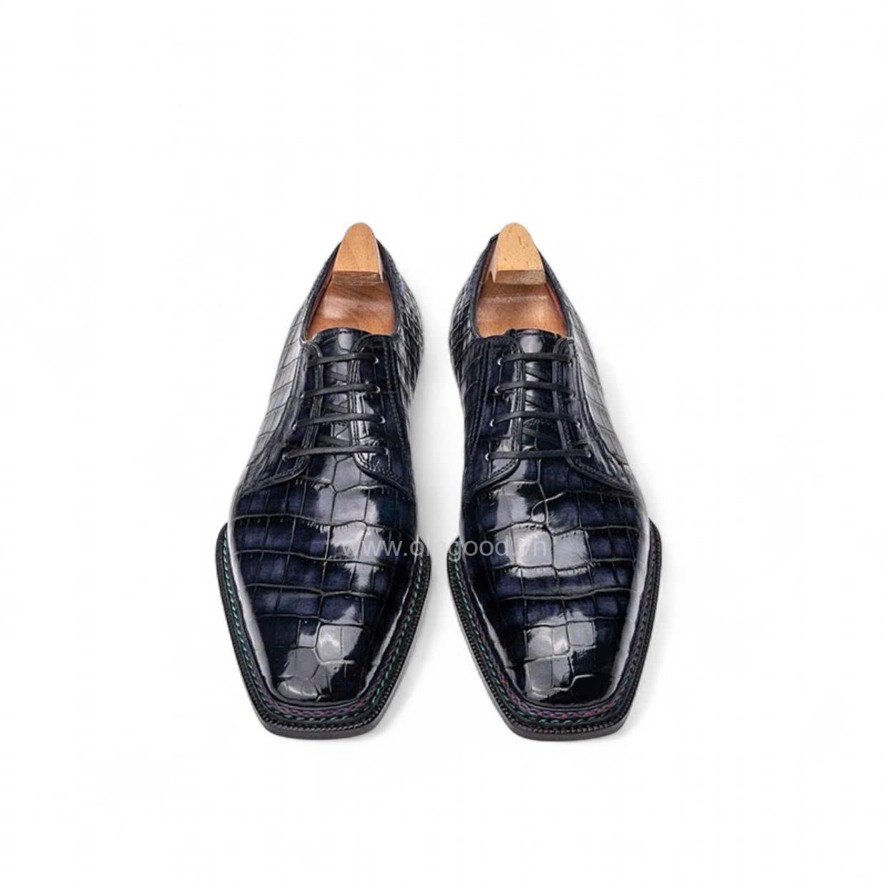 Giày derby da cá sấu nile - Cấu trúc norwegian handmade - GDNG0125S - Hình ảnh 3
