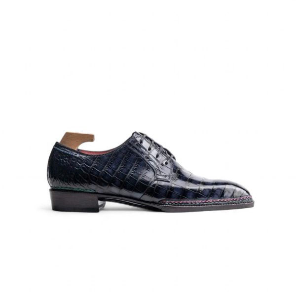 Giày derby da cá sấu nile - Cấu trúc norwegian handmade - GDNG0125S - Hình ảnh 4