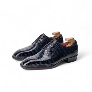 Giày derby da cá sấu nile - Cấu trúc norwegian handmade - GDNG0125S