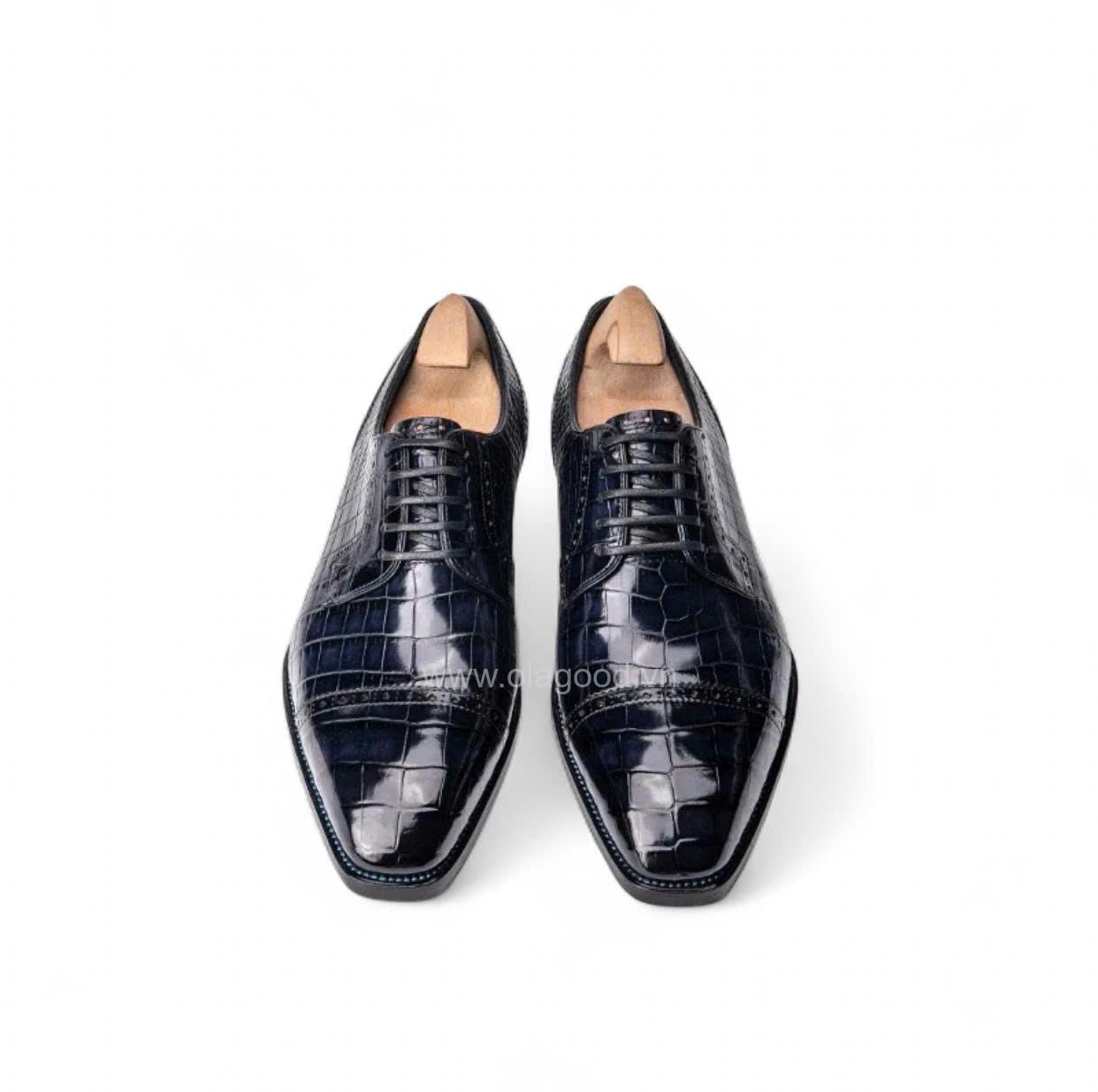 Giày derby da cá sấu nile - Goodyear handmade - GDGY0128S - Hình ảnh 3