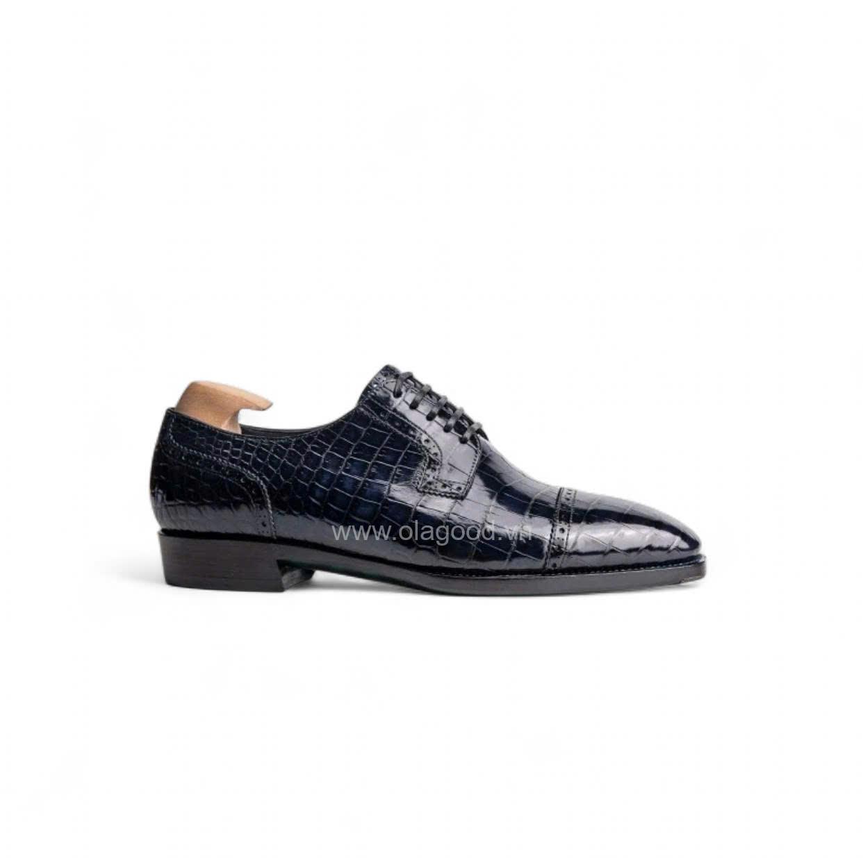 Giày derby da cá sấu nile - Goodyear handmade - GDGY0128S - Hình ảnh 4