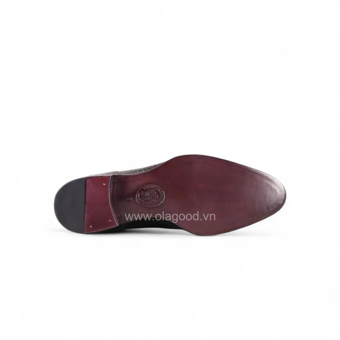 Giày loafer Penny Kiltie da cá sấu nile nhập khẩu - Cấu trúc goodyear handmade - GLKGY0144S - Hình ảnh 7