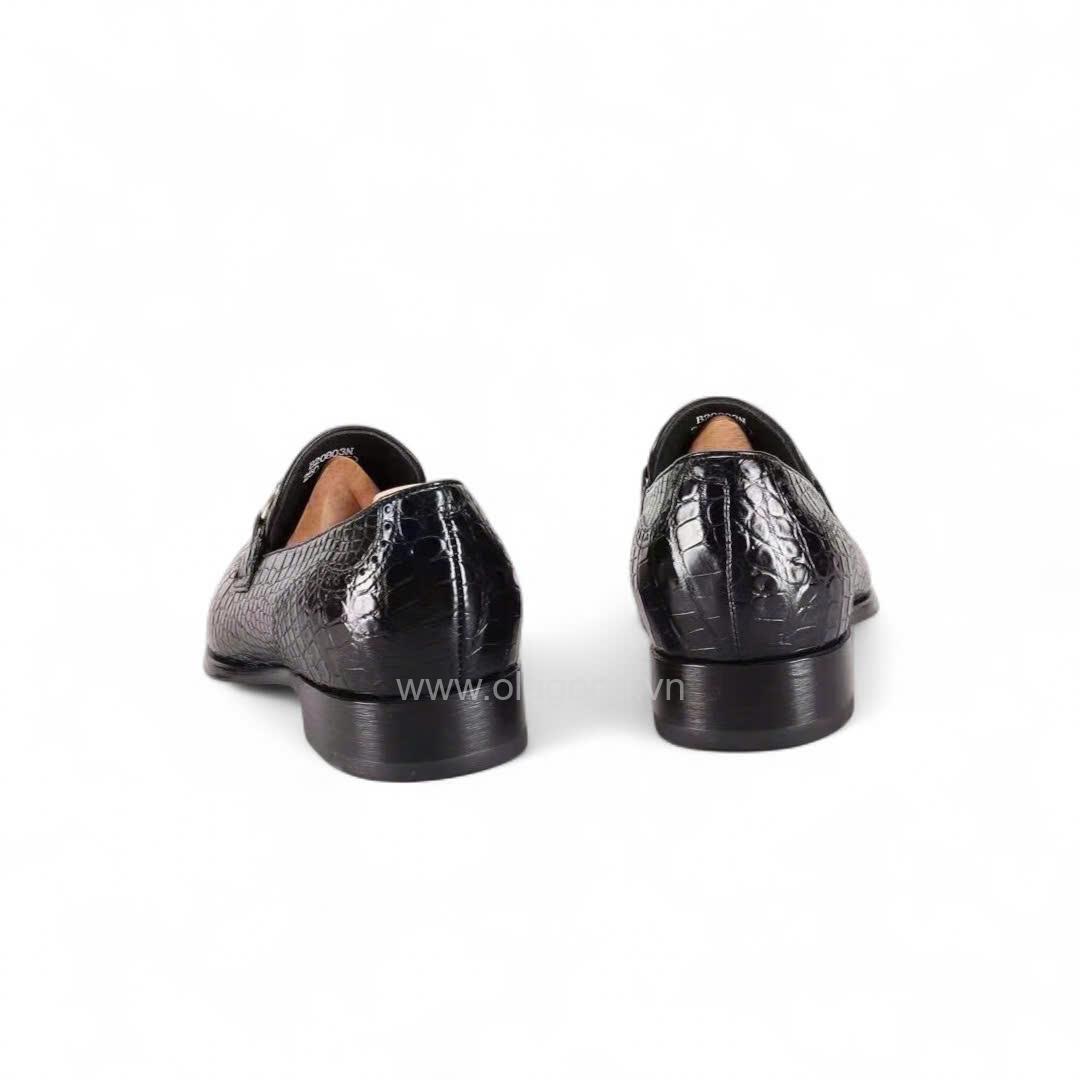 Giày loafer Penny Kiltie da cá sấu nile nhập khẩu - Cấu trúc goodyear handmade - GLKGY0144S - Hình ảnh 6