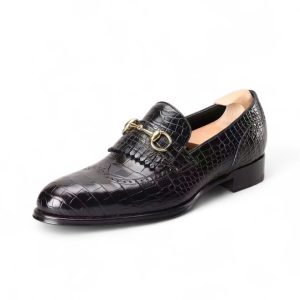 Giày loafer Penny Kiltie da cá sấu nile nhập khẩu - Cấu trúc goodyear handmade - GLKGY0144S