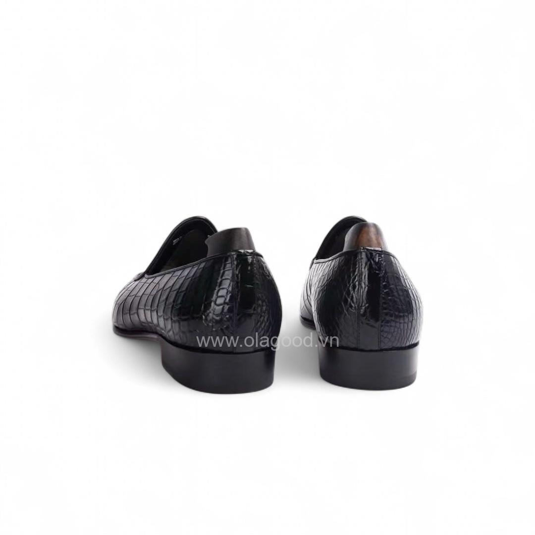 Giày loafer belgian da cá sấu nile nhập khẩu - Cấu trúc Mckay handmade - GLBM011S - Hình ảnh 14