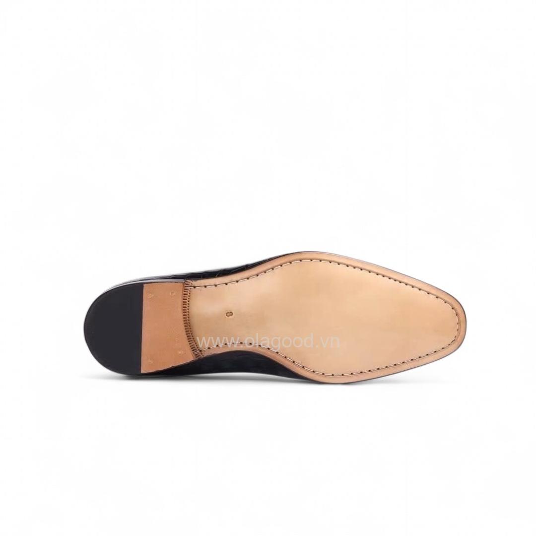 Giày loafer belgian da cá sấu nile nhập khẩu - Cấu trúc Mckay handmade - GLBM011S - Hình ảnh 15