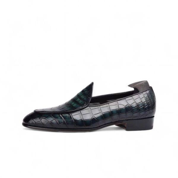 Giày loafer belgian da cá sấu nile nhập khẩu - Cấu trúc Mckay handmade - GLBM011S - Hình ảnh 12