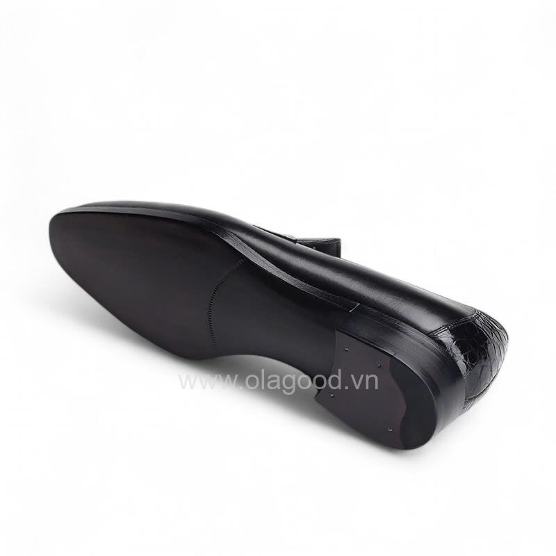 Giày loafer penny da bê pháp phối da cá sấu nile cao cấp - GLPGY0138S - Hình ảnh 6