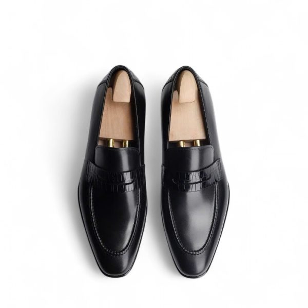 Giày loafer funny da bê pháp phối da cá sấu nile cao cấp - GLFGY0138S - Hình ảnh 4
