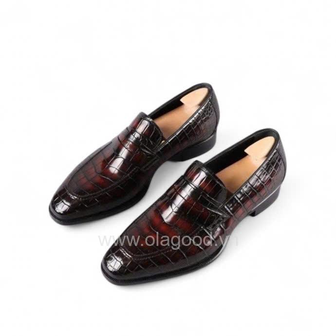 Giày loafer Penny da cá sấu nile cao cấp - Cấu trúc goodyear handmade - GPGY0134S - Hình ảnh 3