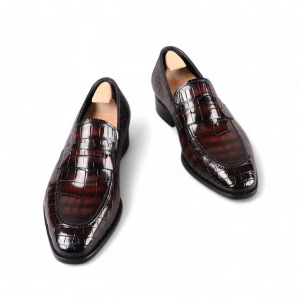 Giày loafer funny da cá sấu nile cao cấp - Cấu trúc goodyear handmade - GFGY0134S - Hình ảnh 5