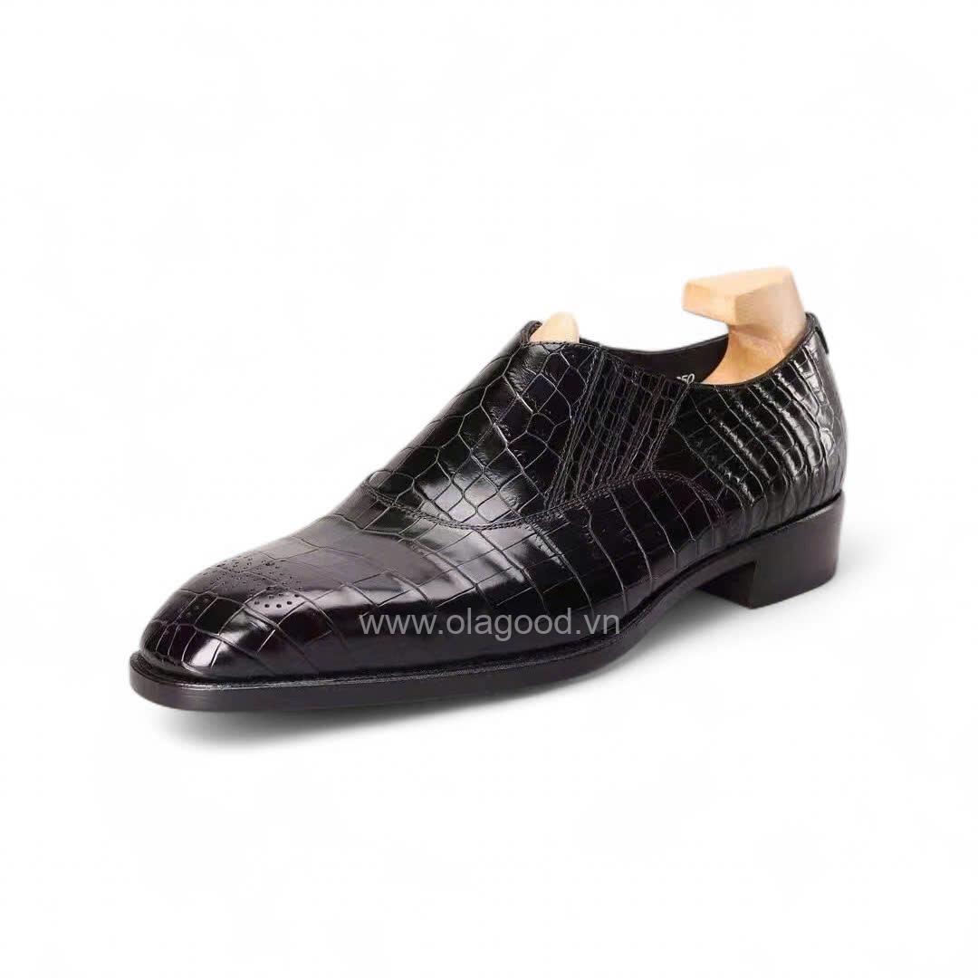 Giày loafer lazyman da cá sấu nile cao cấp - Cấu trúc goodyear handmade - GLLGY0143S