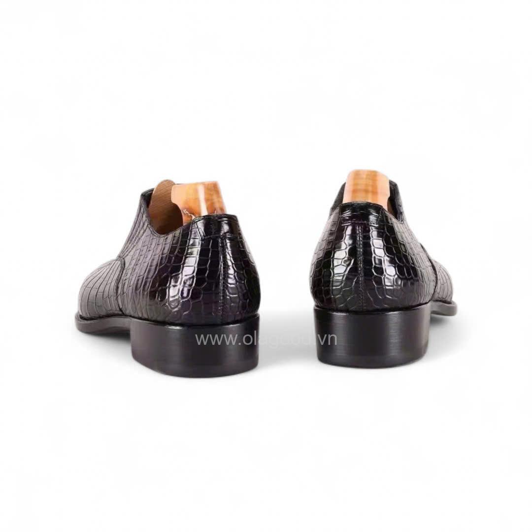 Giày loafer lazyman da cá sấu nile cao cấp - Cấu trúc goodyear handmade - GLLGY0143S - Hình ảnh 6