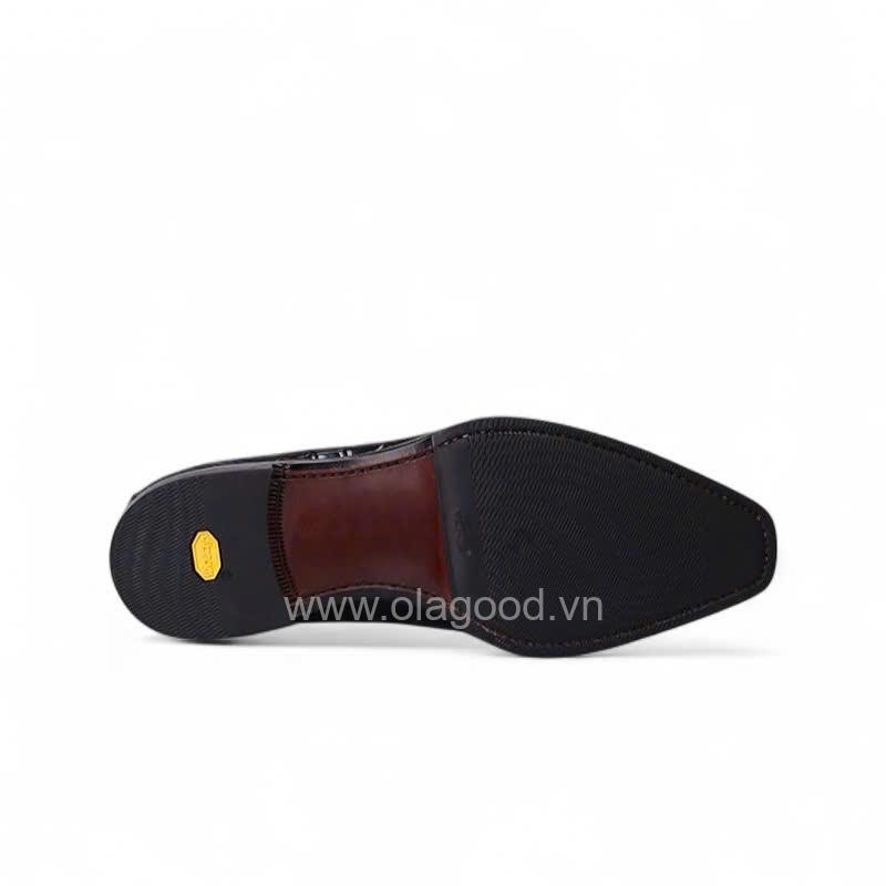 Giày loafer penny da cá sấu nile - Goodyear handmade, lên màu patina - GLPGY0146S - Hình ảnh 6