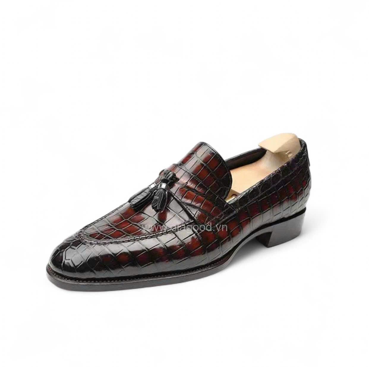 Giày loafer tasel da cá sấu nile - Cấu trúc goodyear handmade - GDGY0132S - Hình ảnh 3