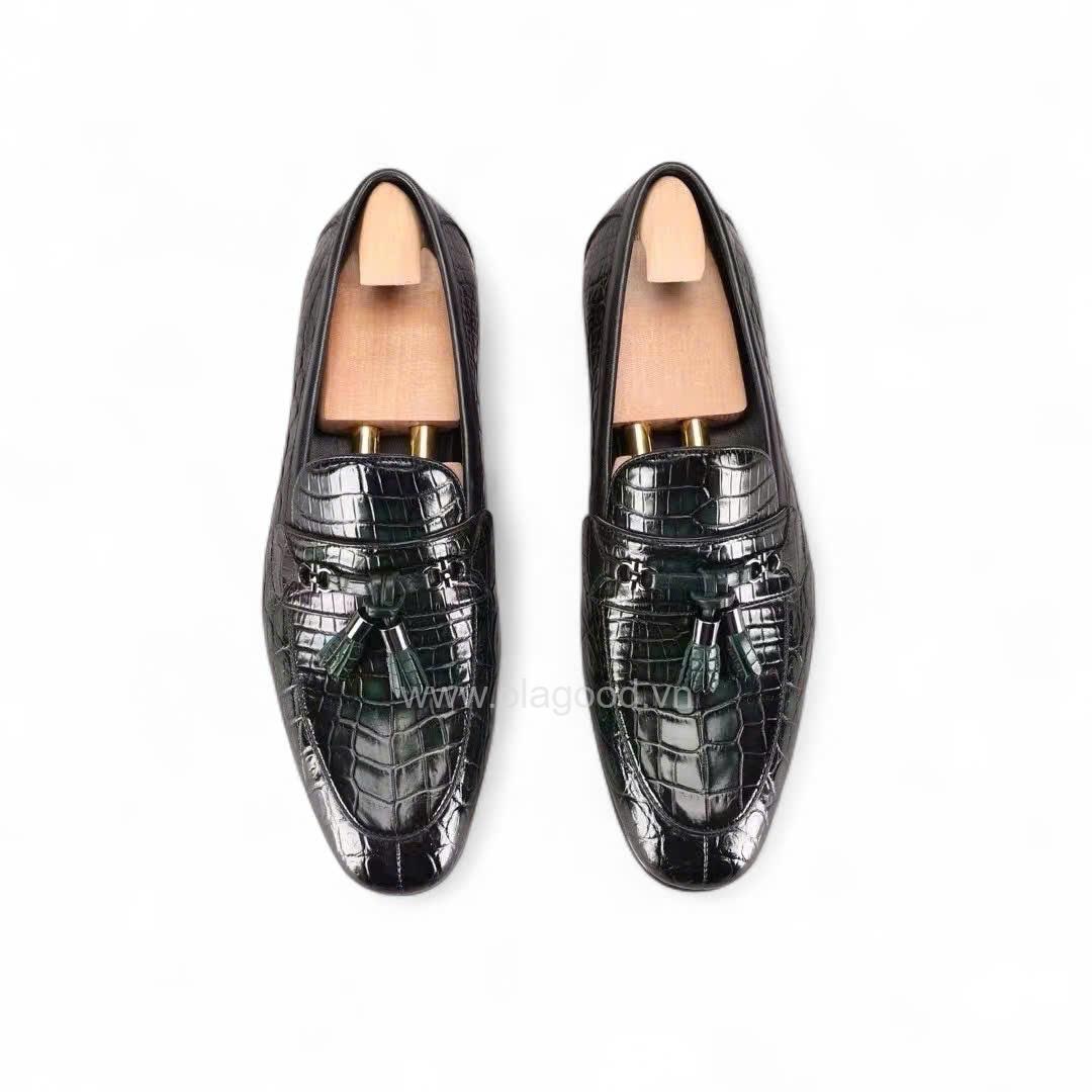 Giày loafer tessal da cá sấu nile cao cấp - Cấu trúc MCKay handmade - GLTMK012S - Hình ảnh 4